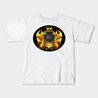 Chess Shield with Colorful King Kids T-Shirt